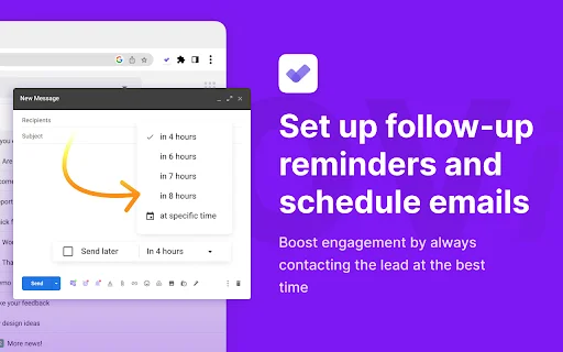 Unlimited Email Tracker by Snov.io डाउनलोड करें – Gmail के लिए सर्वश्रेष्ठ ईमेल ट्रैकर - Screenshot 2
