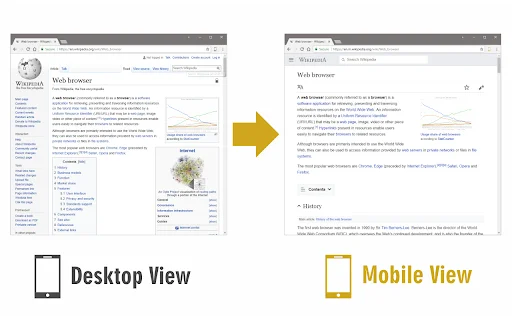 Mobile View Switcher डाउनलोड करें – ब्राउज़र में मोबाइल व्यू पाएं - Screenshot 1