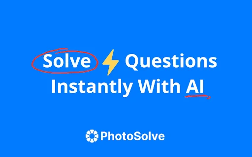 PhotoSolve Chrome Extension डाउनलोड करें – AI से होमवर्क हल करें - Screenshot 1