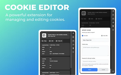 Cookie Editor डाउनलोड करें – वेब कुकीज़ को मैनेज और एडिट करें - Screenshot 5