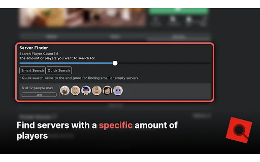 Roblox Server Finder डाउनलोड करें – पसंदीदा प्लेयर संख्या वाले सर्वर खोजें - Screenshot 1