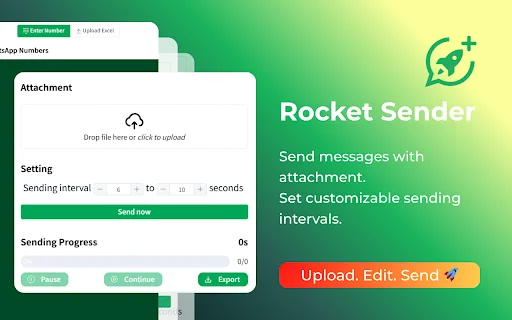 Rocket Sender डाउनलोड करें – WhatsApp Bulk मैसेजिंग टूल - Screenshot 3