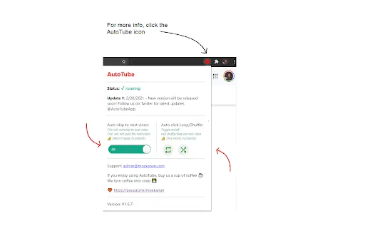 AutoTube – YouTube नॉनस्टॉप एक्सटेंशन डाउनलोड करें | बिना रुके वीडियो देखें - Screenshot 3