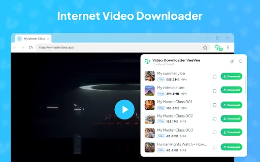 Video Downloader VeeVee डाउनलोड करें – HD वीडियो सेव टूल - Screenshot 1