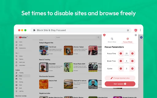 Block Site: वेबसाइट ब्लॉकर और फोकस मोड – उत्पादकता बढ़ाएं - Screenshot 3